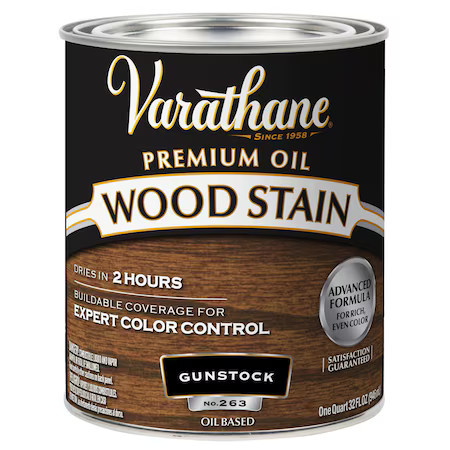 Varathane Premium Wood Stain, Oil Based, Gunstock, 1 Quart 211728H Varathane