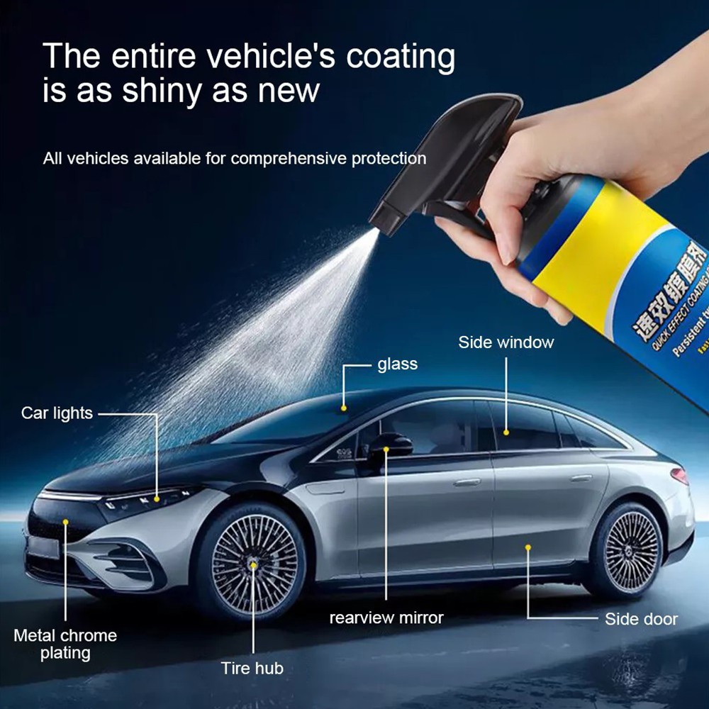 500ML Set Car Coating Spray Protection Quick Car Wax Polish Motorcycle
