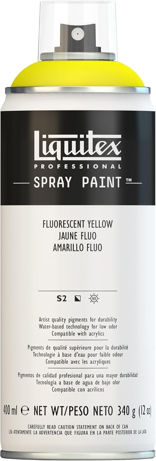 Innovative 12-oz Spray Paint – Fluorescent Yellow, Safe for Interior/Exterior