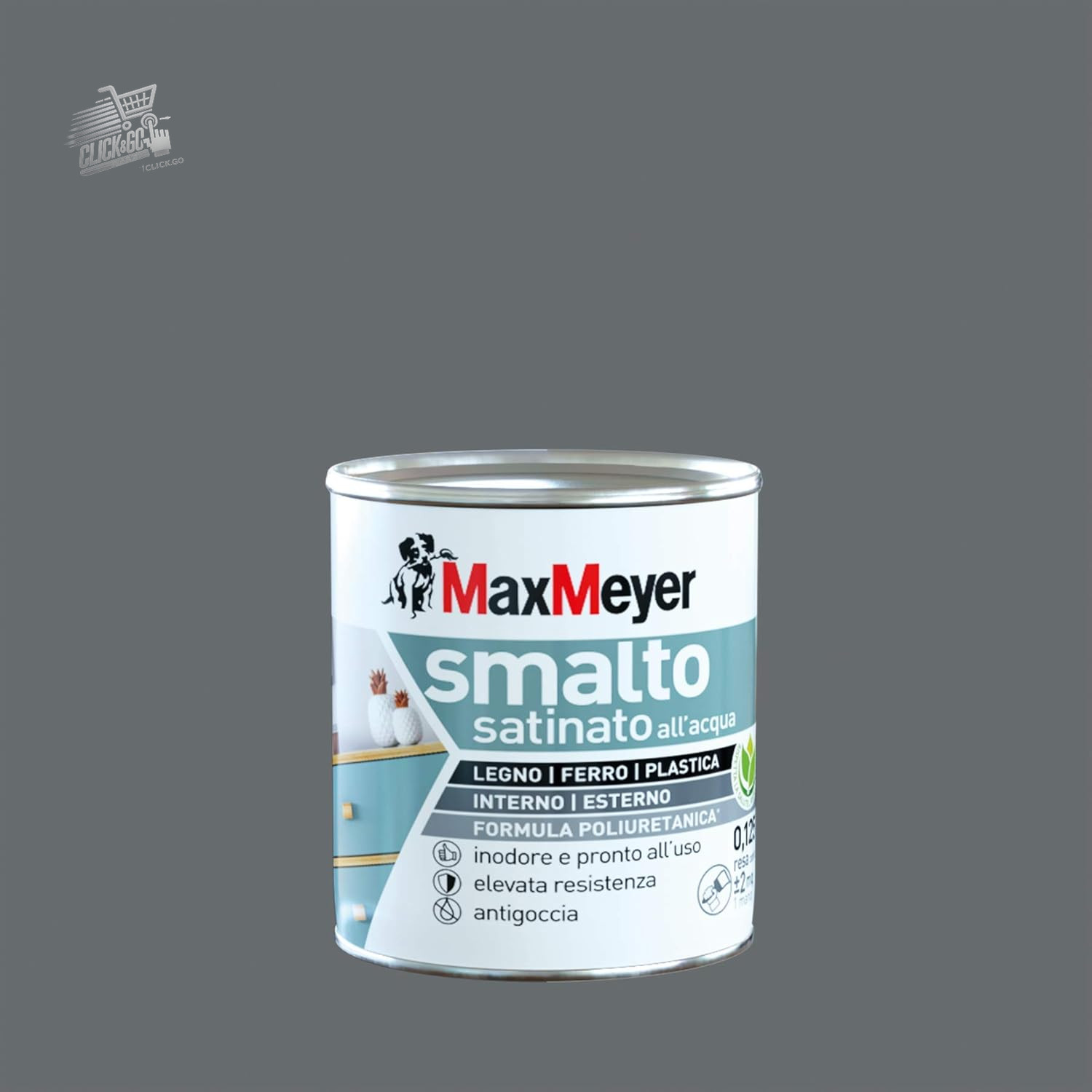 Smoke Grey Satin Polyurethane Water Enamel 0.125L