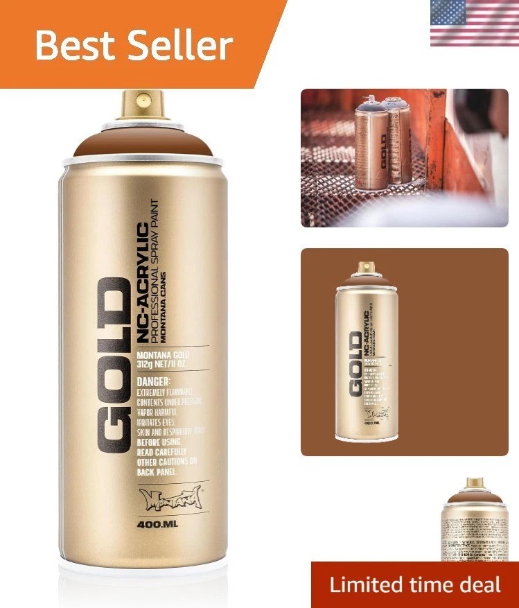 Reflective Gold Spray Paint 400ml – Hazelnut Color for Multi-Surface Application