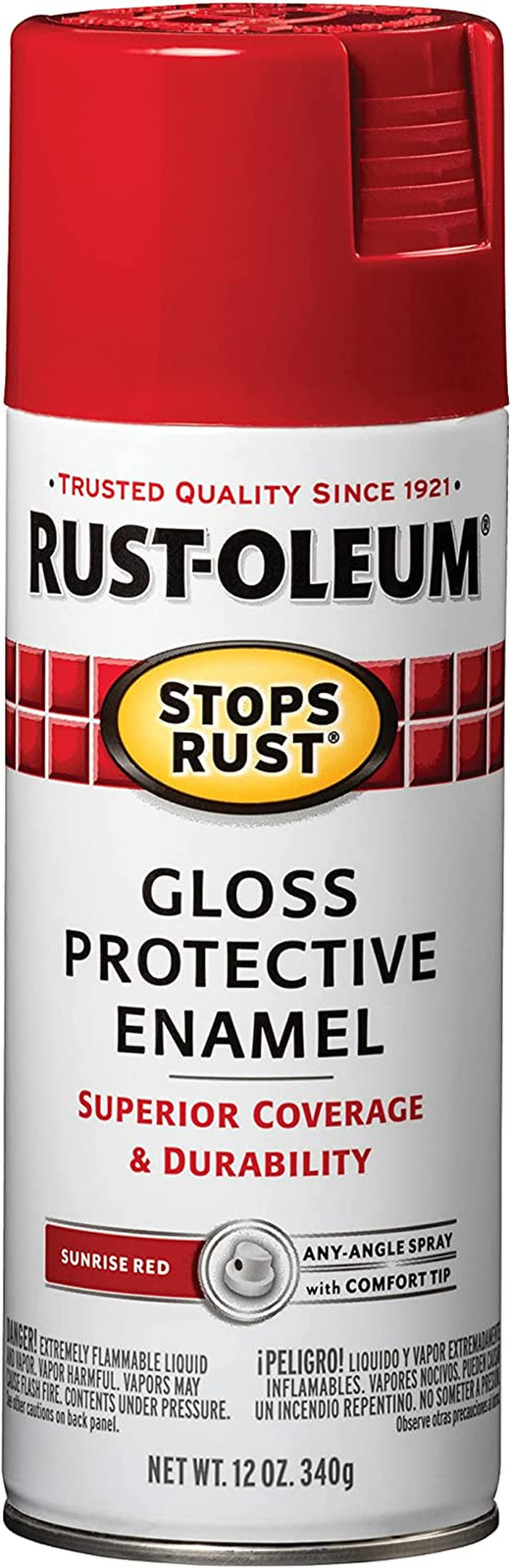 7762830 Stops Rust Spray Paint, 12 Oz, Gloss Red Sunrise