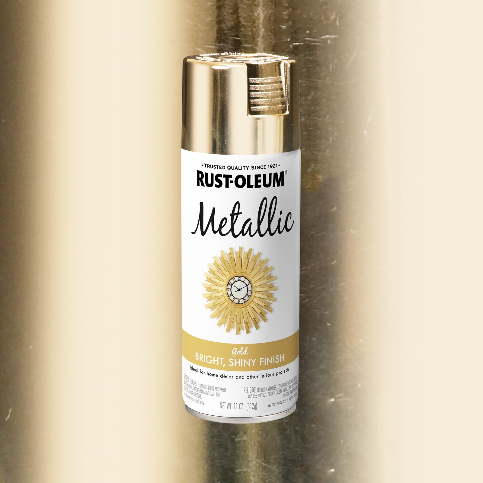 Metallic Gold Spray Paint 11 oz for Craft Automotive DIY Projects