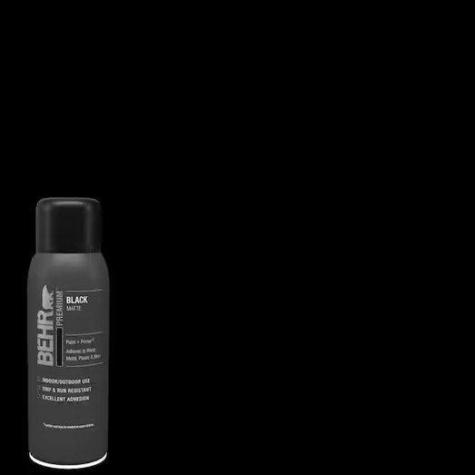 12 oz. Black Matte Interior/Exterior Spray Paint and Primer Aerosol