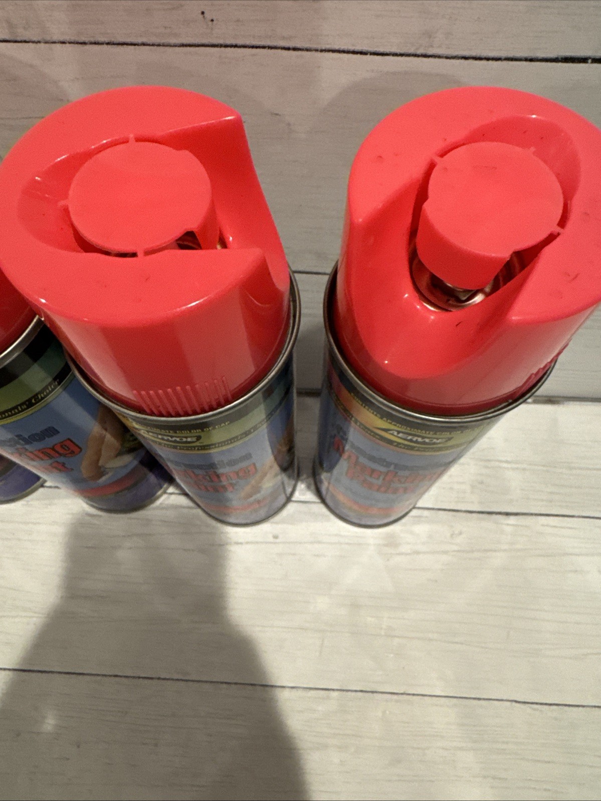 5 New Cans Of Aervoe 249 Construction Marking Paint, Flourescent Pink