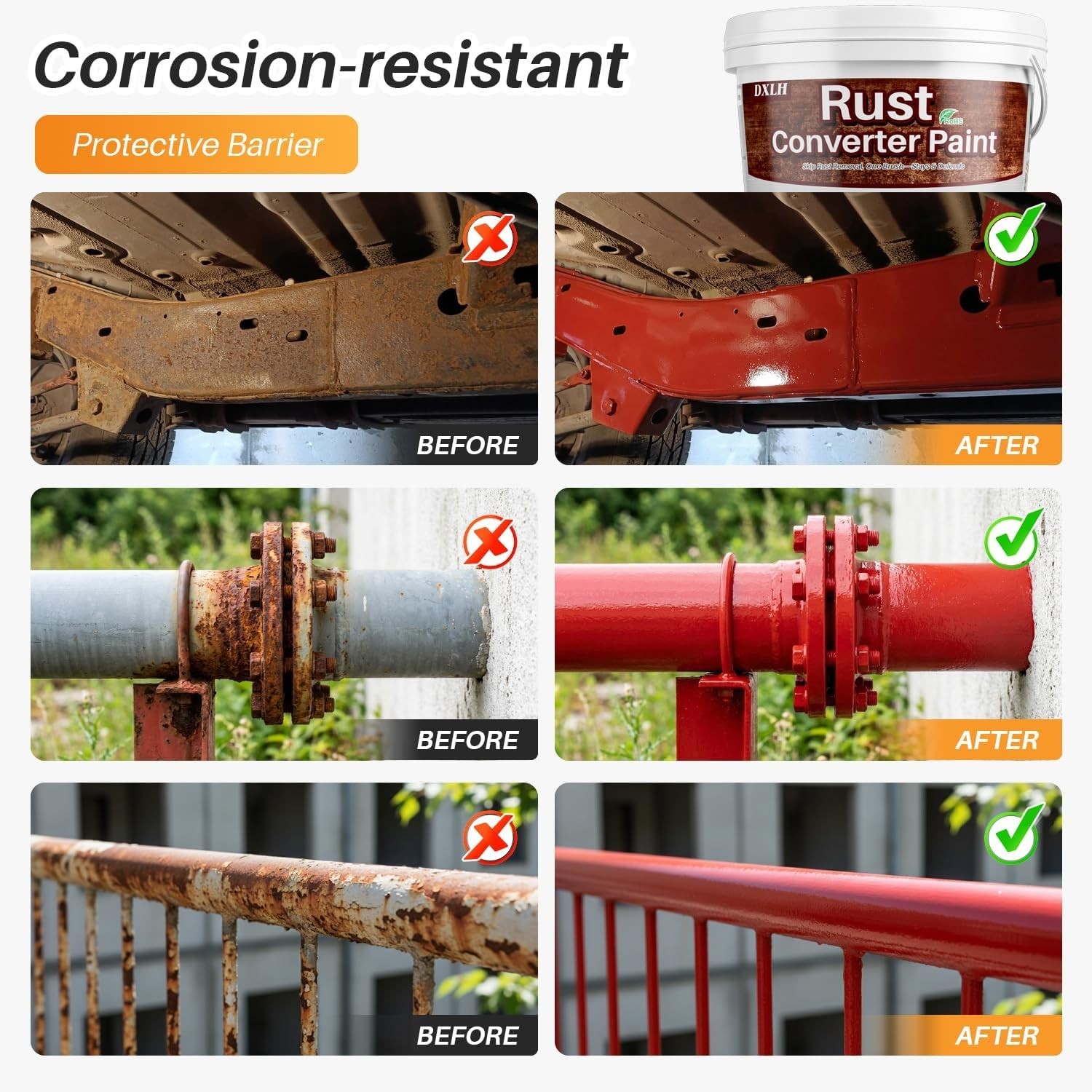 Red Rust Converter & Primer, 175oz – No Sanding Needed