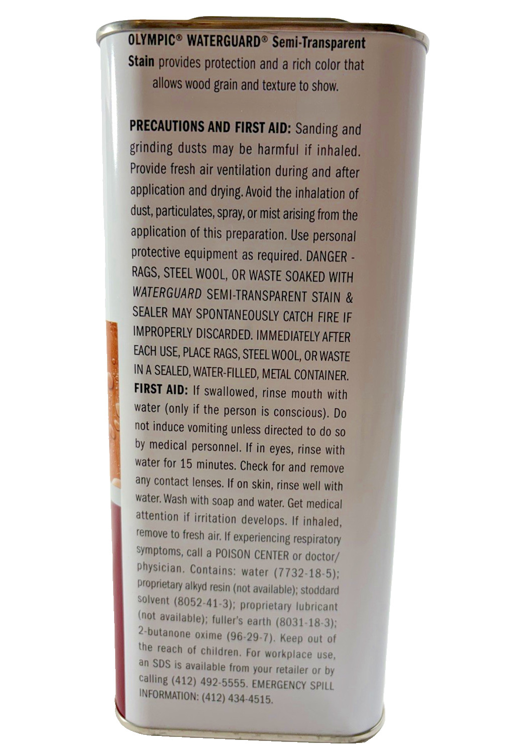 Waterguard 1 Gal. Sequoia Red Semi-Transparent Wood Stain and Sealer