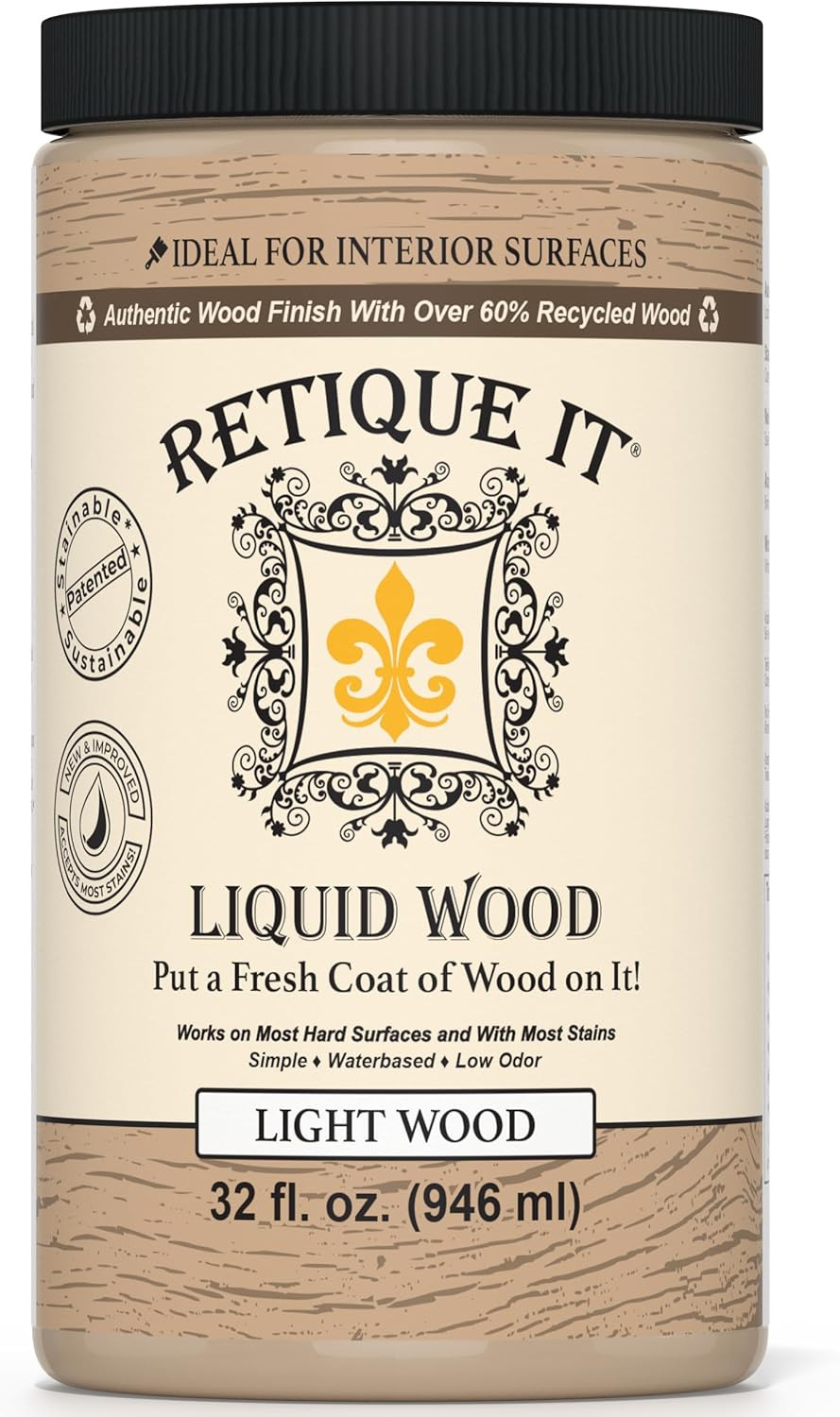 Retique It New and Improved Formula Liquid Wood Coatings – Stainable Primer – Pa