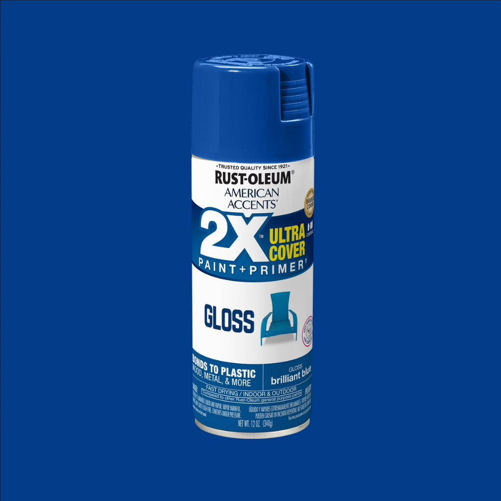 (6 Pack) Rust-Oleum Gloss Spray Paint, Brilliant Blue 2X Ultra Cover, 12oz Cans