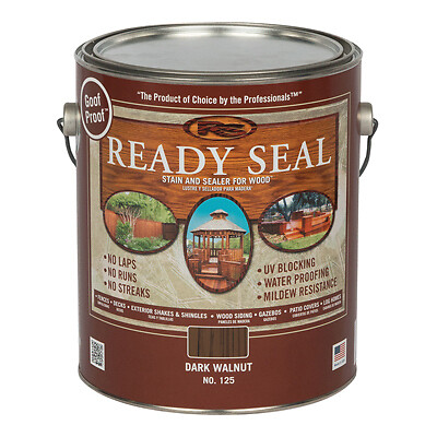 Ready Seal 125 Exterior Wood Stain & Sealer, Dark Walnut, 1-Gallon – Quantity 1