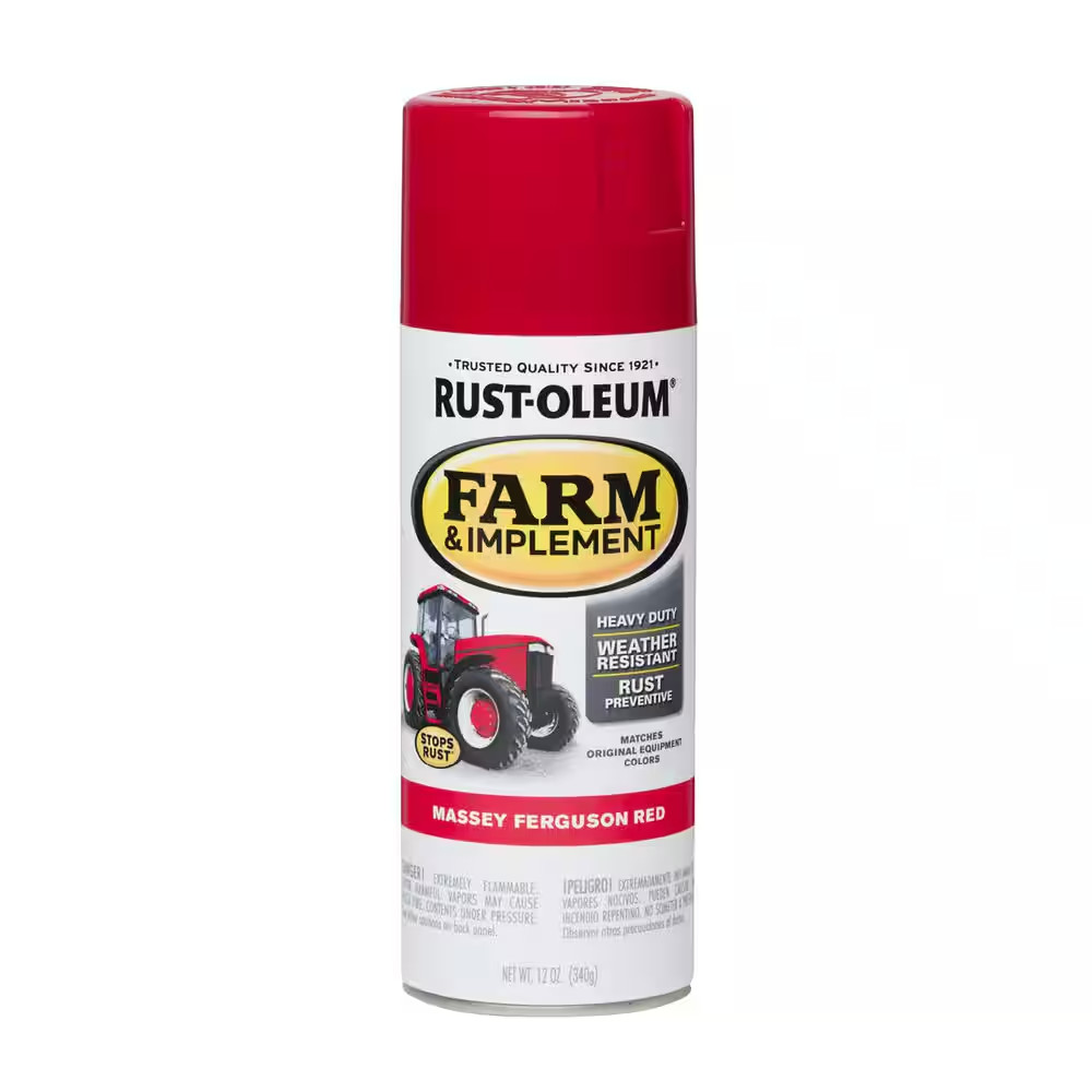 12 Oz. Farm and Implement Massey Ferguson Red Enamel Spray Paint (6-Pack)