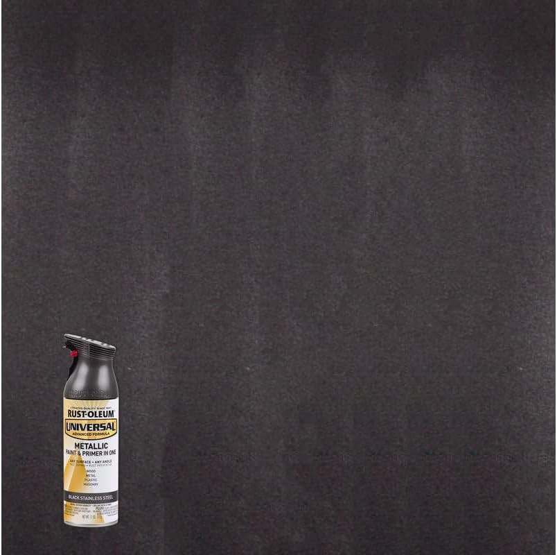 314558 Universal All Surface Metallic Spray Paint, 11 Oz, Black Stainless Steel
