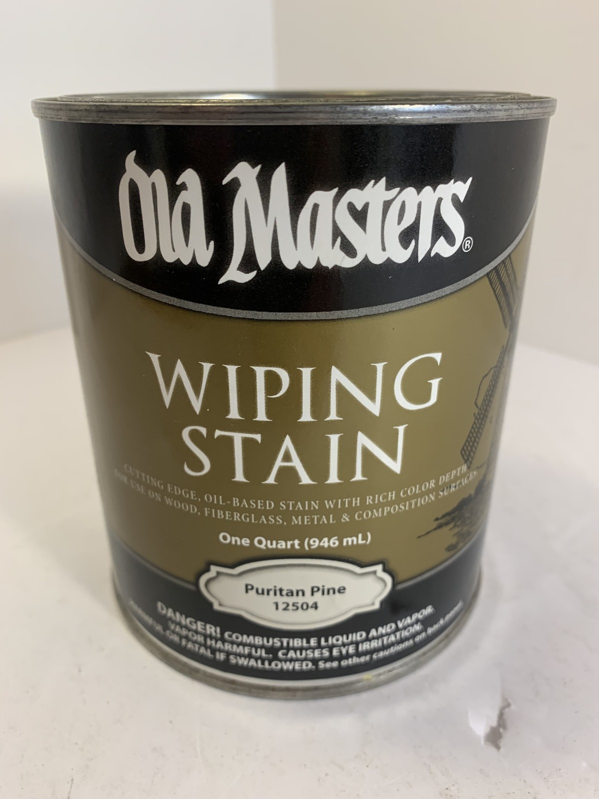 Old Masters Wiping Stain Puritan Pine 12504 One Quart Oil-Based Wood Metal