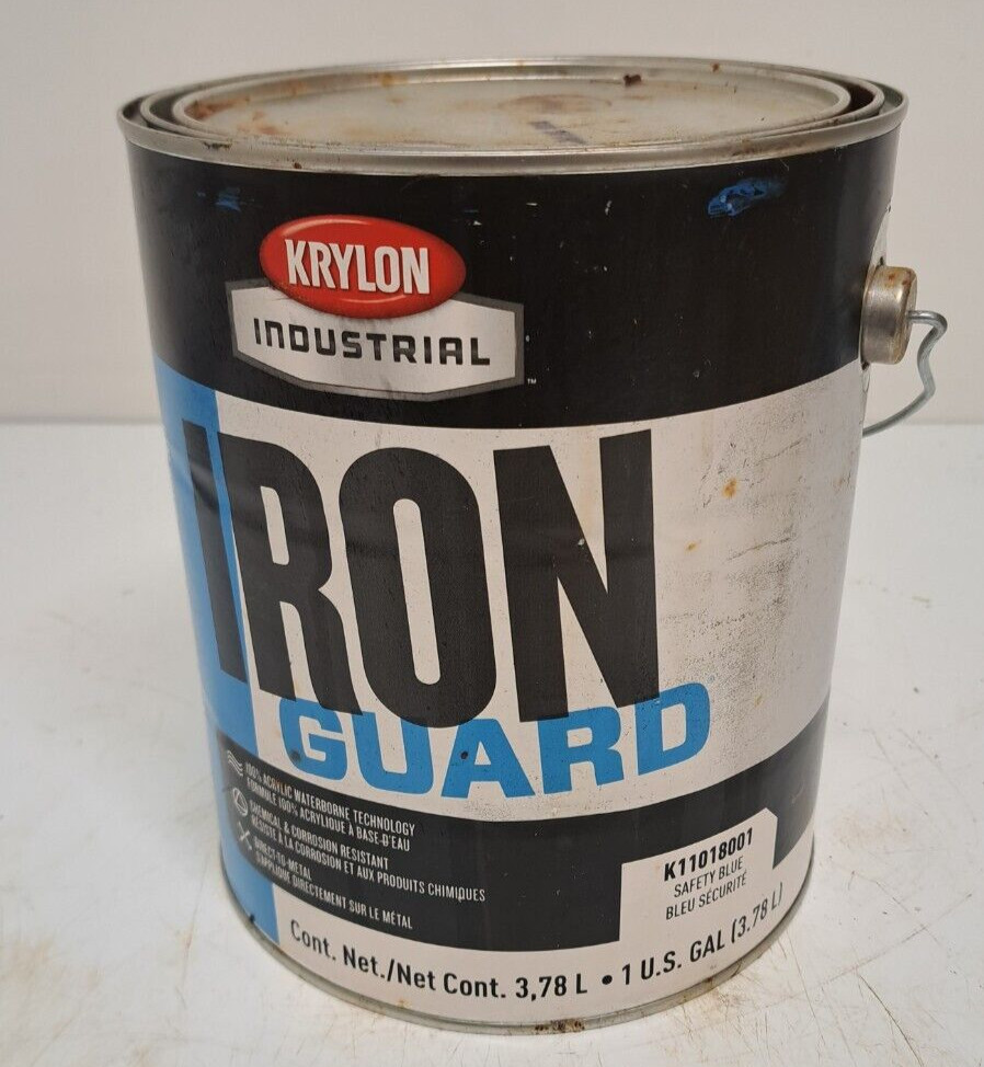 KRYLON Industrial Iron Guard Acrylic Enamel Paint Gloss Safety Blue 1 Gallon