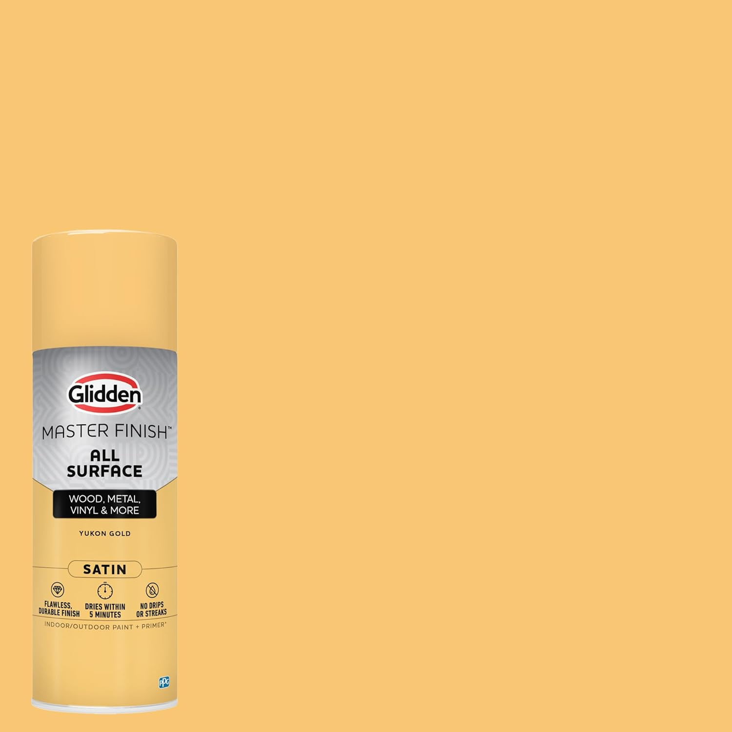 Master Finish 12 Oz. Satin Yukon Gold Interior/Exterior All Surface Spray Paint