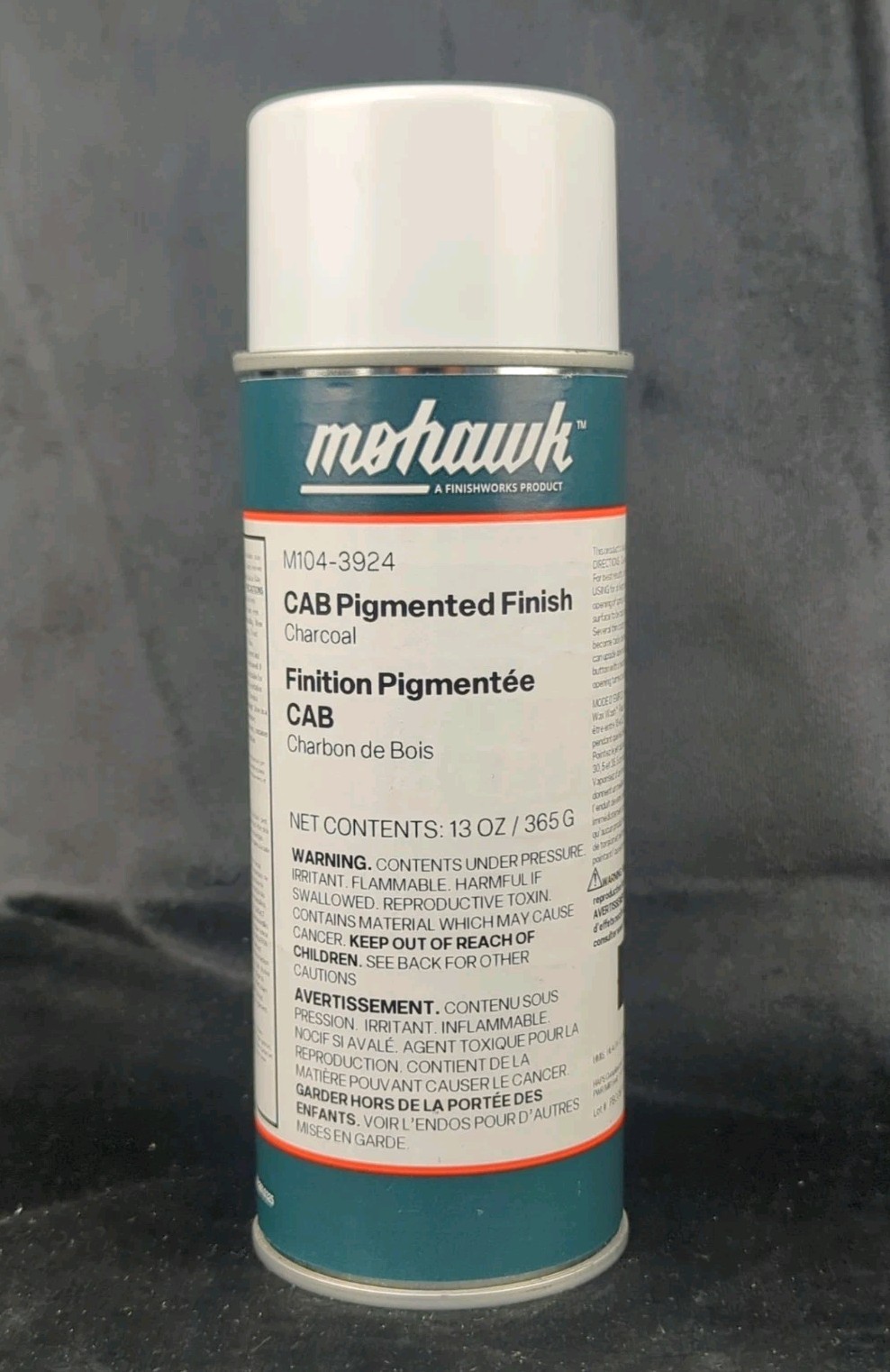 Mohawk M104-3924 Cab Pigmented Finish Charcoal, 13 ounces