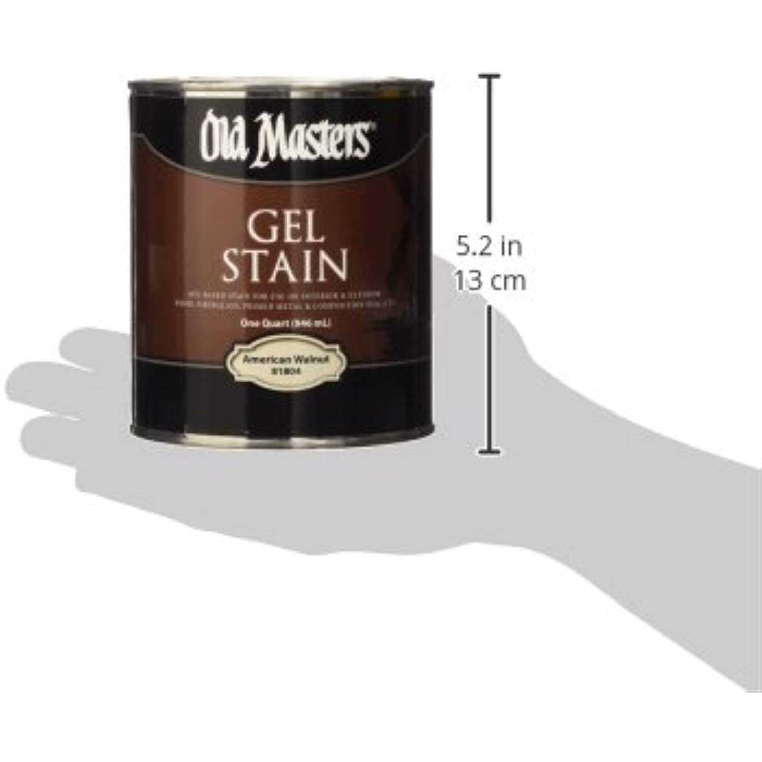 Old Masters 182305 81804 Gel Stain American Walnut Oil-Based, 32 Fl Oz