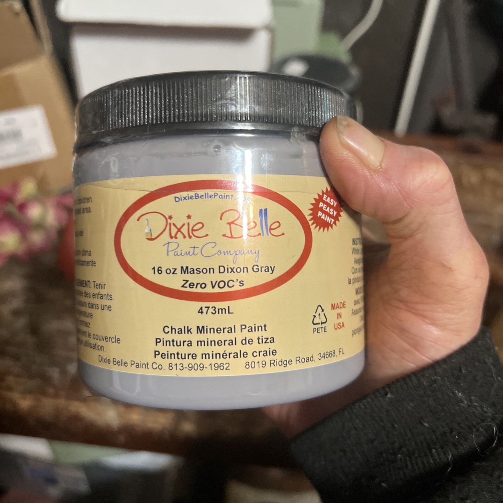 Dixie Belle Chalk Mineral Paint-16 Oz Mason Dixon Gray