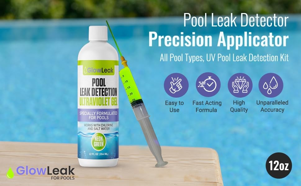 Professional Pool Leak Detection Kit + 2 Precision Dispensing Applicators…
