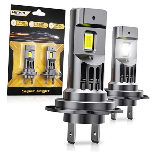 ?? Bulbs, Real 1:1 Halogen Mini Size with Fan, 6500K Cool White, No H7