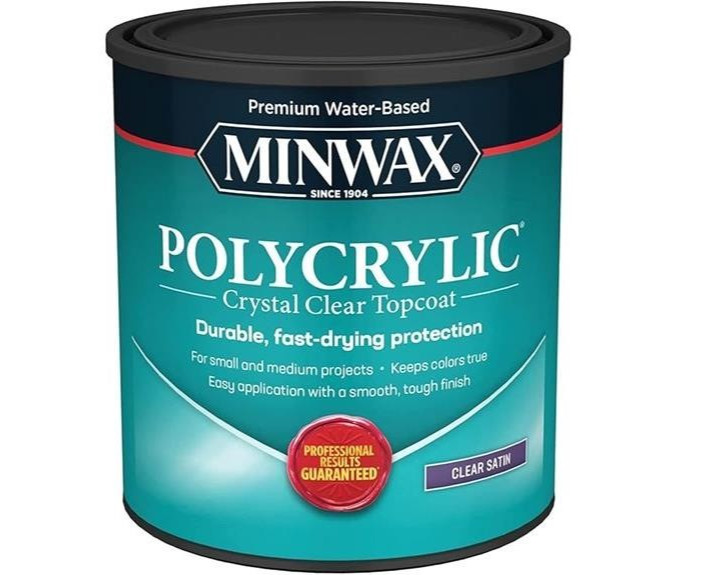 Minwax Waterbased Clear Polycrylic Satin Luxury Finish – 1 Quart (new unopened)