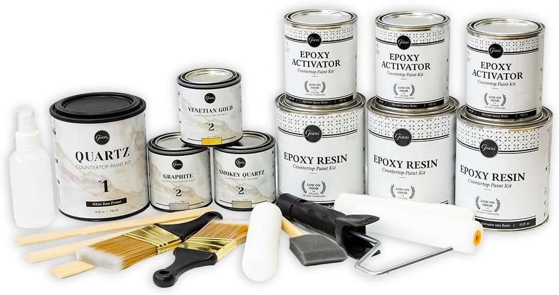 Transform Your Kitchen with Venetian Gold Epoxy Countertop Paint Kit – 159 Fl Oz