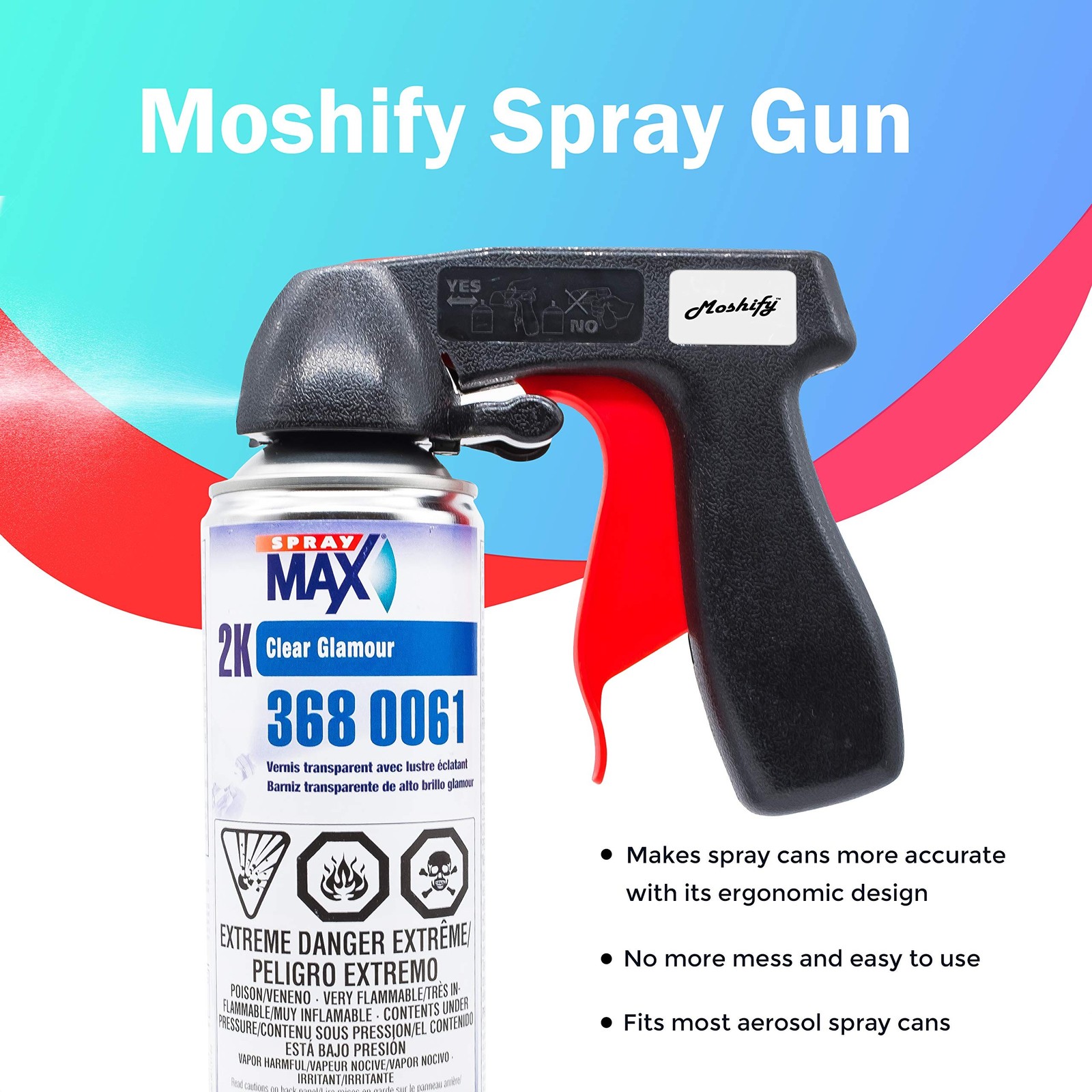 Spraymax 2K Clear Coat Aerosol Spray Can – High Gloss for Automotive Car Repa…