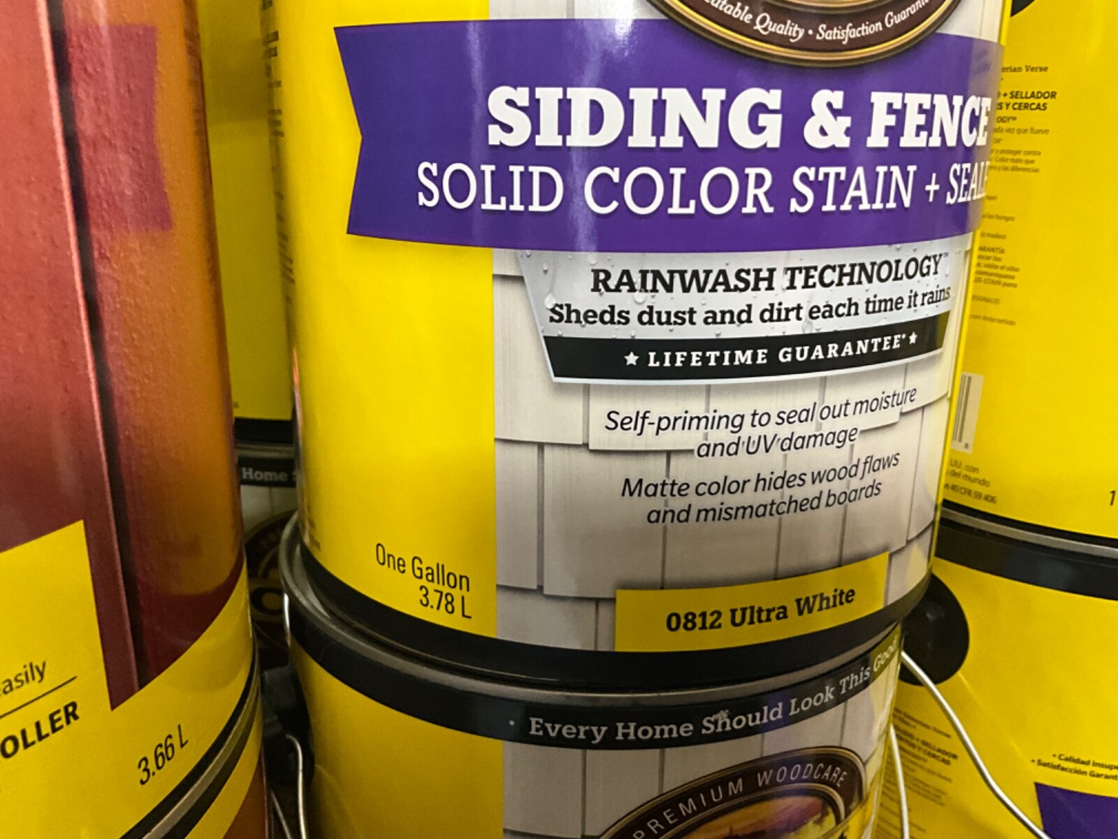 Cabot Siding & Fence Solid Tintable Neutral Base Stain and Sealer X4 Gallons