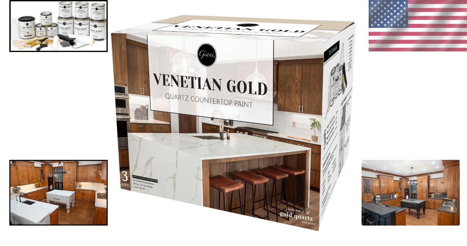 Transform Your Kitchen with Venetian Gold Epoxy Countertop Paint Kit – 159 Fl Oz
