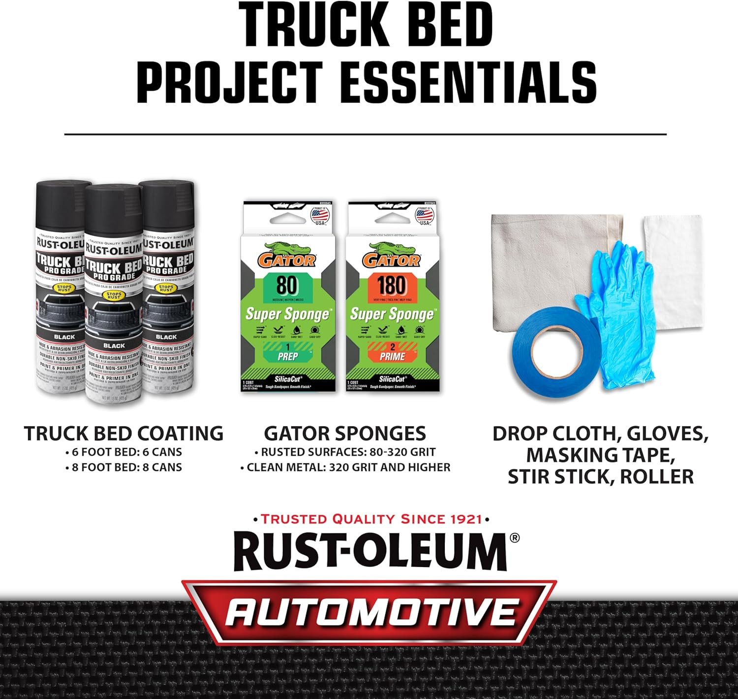 272741 Automotive Professional Grade Truck Bed Coating Spray, 15 Oz, Matte Black