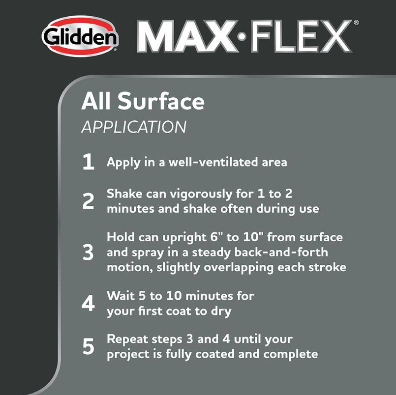 Glidden Max Flex Pale Moss Green Interior/Exterior Spray Paint – 12 oz.