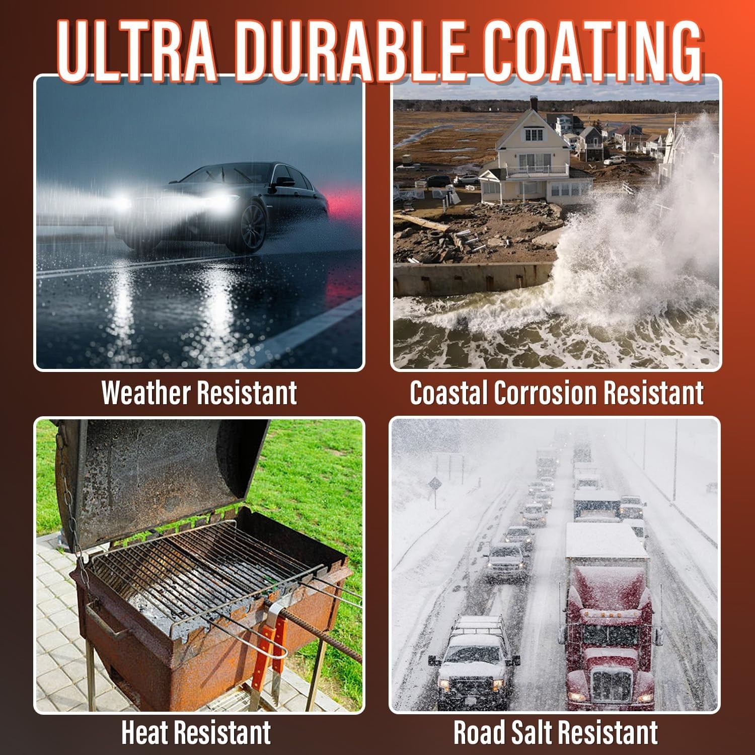 Ultra Heat-Stable Rust Encapsulator Paint – Black, 35 oz for Automotive Use