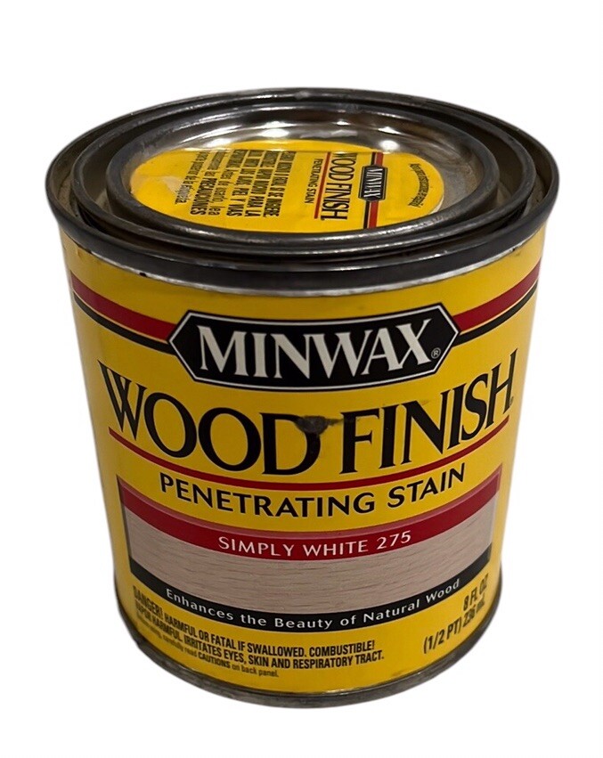 MINWAX Wood Finish Stain~Simply White 275~8oz/1/2pint~2017 Formula