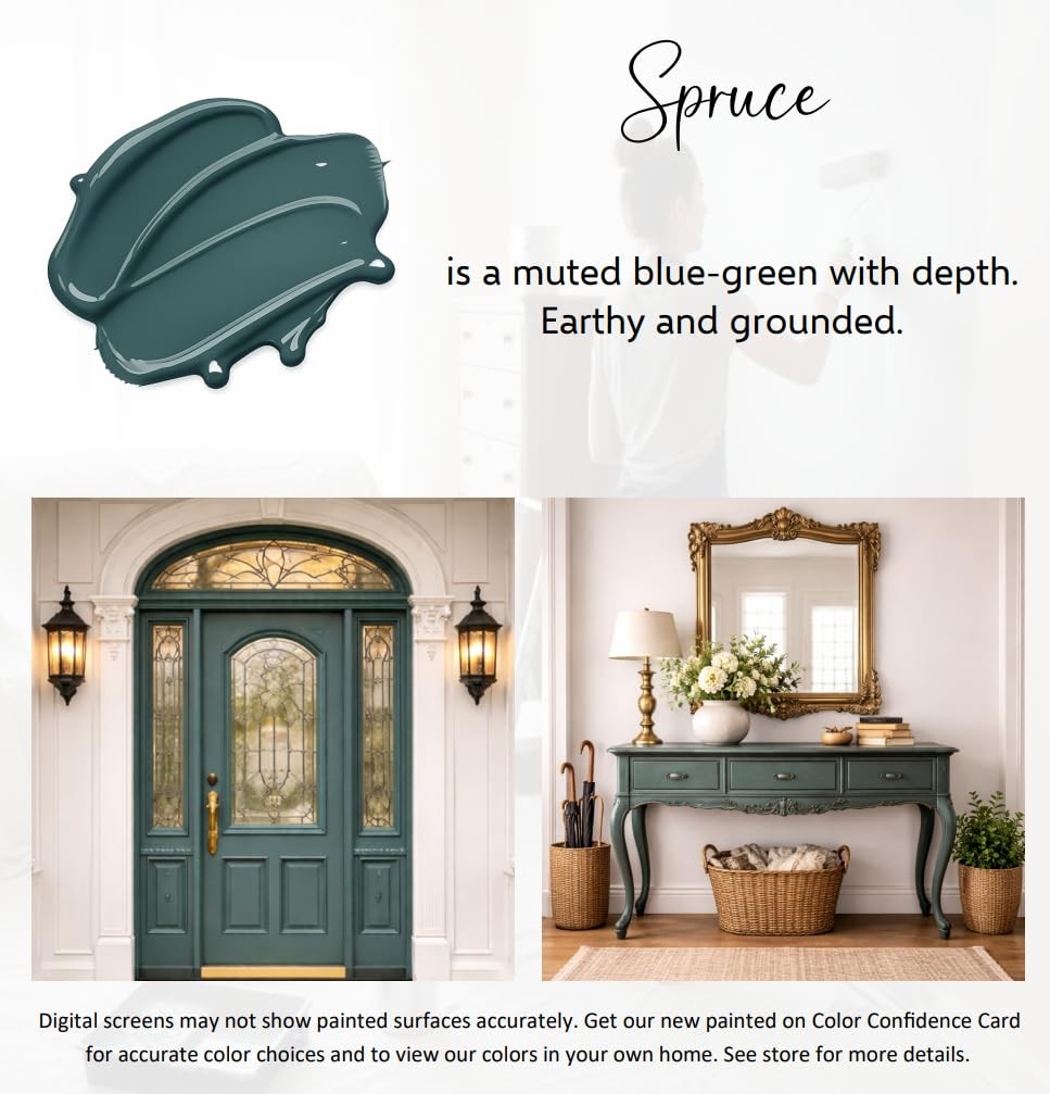 ALL-IN-ONE Paint by Heirloom Traditions, Spruce (Muted Blue Green), Quart – D…