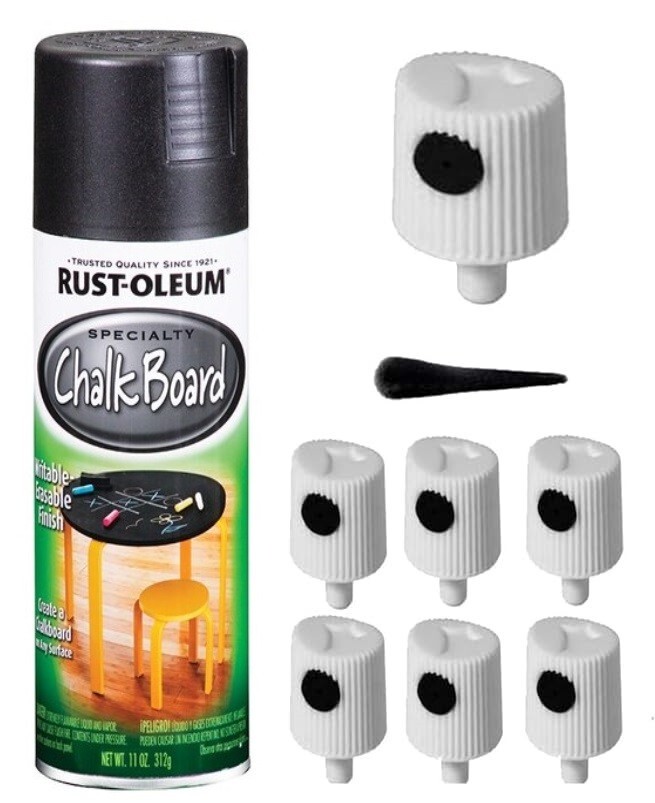 6 Spray Paint Caps for Rust-Oleum Chalk Spray Paint, Chalkboard Spray Paint
