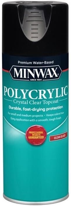 Minwax 35555 11.5 oz Water Based Clear Gloss Polycrylic Spray – Pack of 1