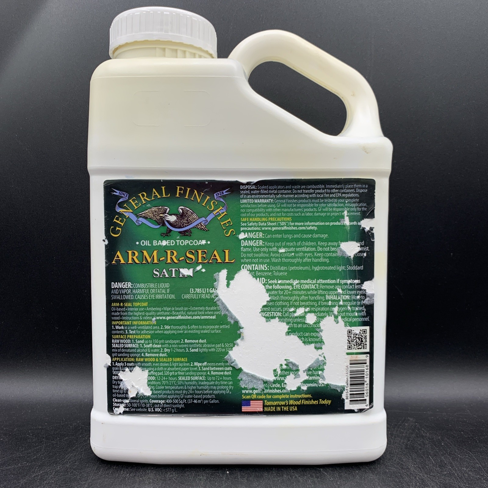 General Finishes Arm-R-Seal Oil Based Topcoat, 1 Gallon, Satin