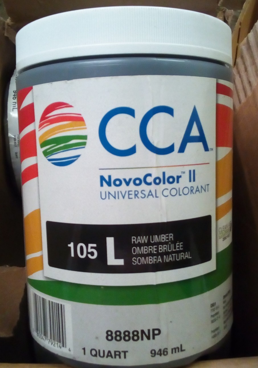 1 NovoColor II Colorant Zero VOC 8888N L Raw Umber 32 Ounce NEW