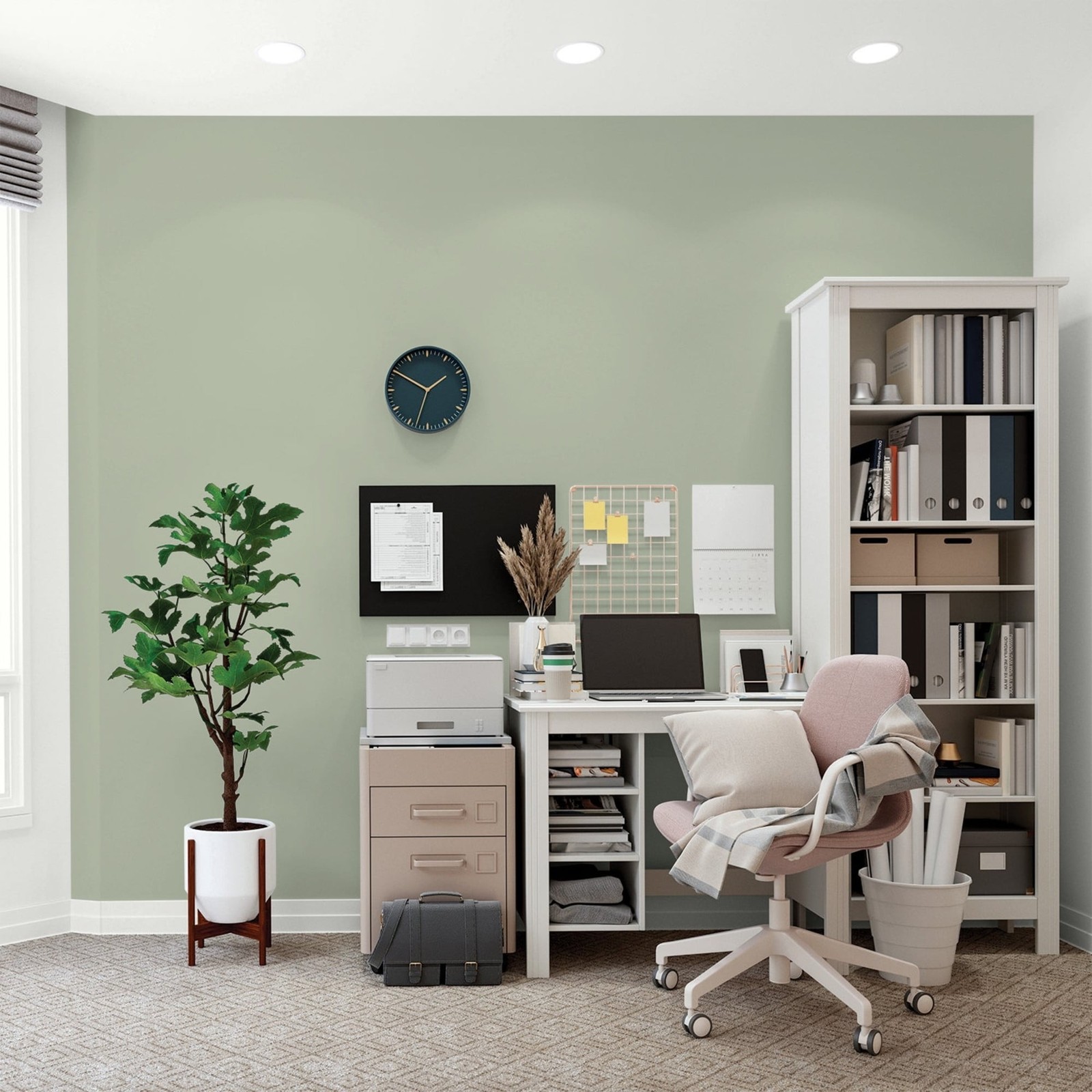 Fundamentals Light Sage / Green, Flat Interior Paint, 1 Quart Fast delivery
