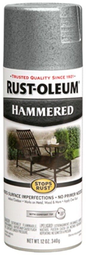 Rust-Oleum 7213-830 Stops Rust 12 oz Silver Hammered Spray Paint – Pack of 12