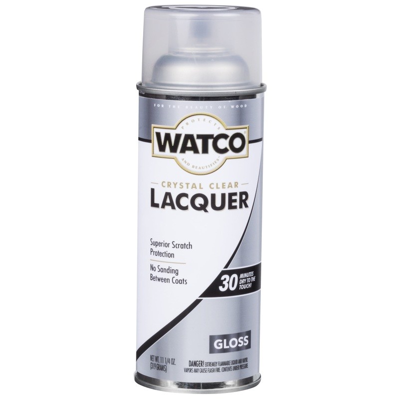 Clear Semi-Gloss Lacquer Spray Low Odor Durable Finish Wood Projects 11.25oz New