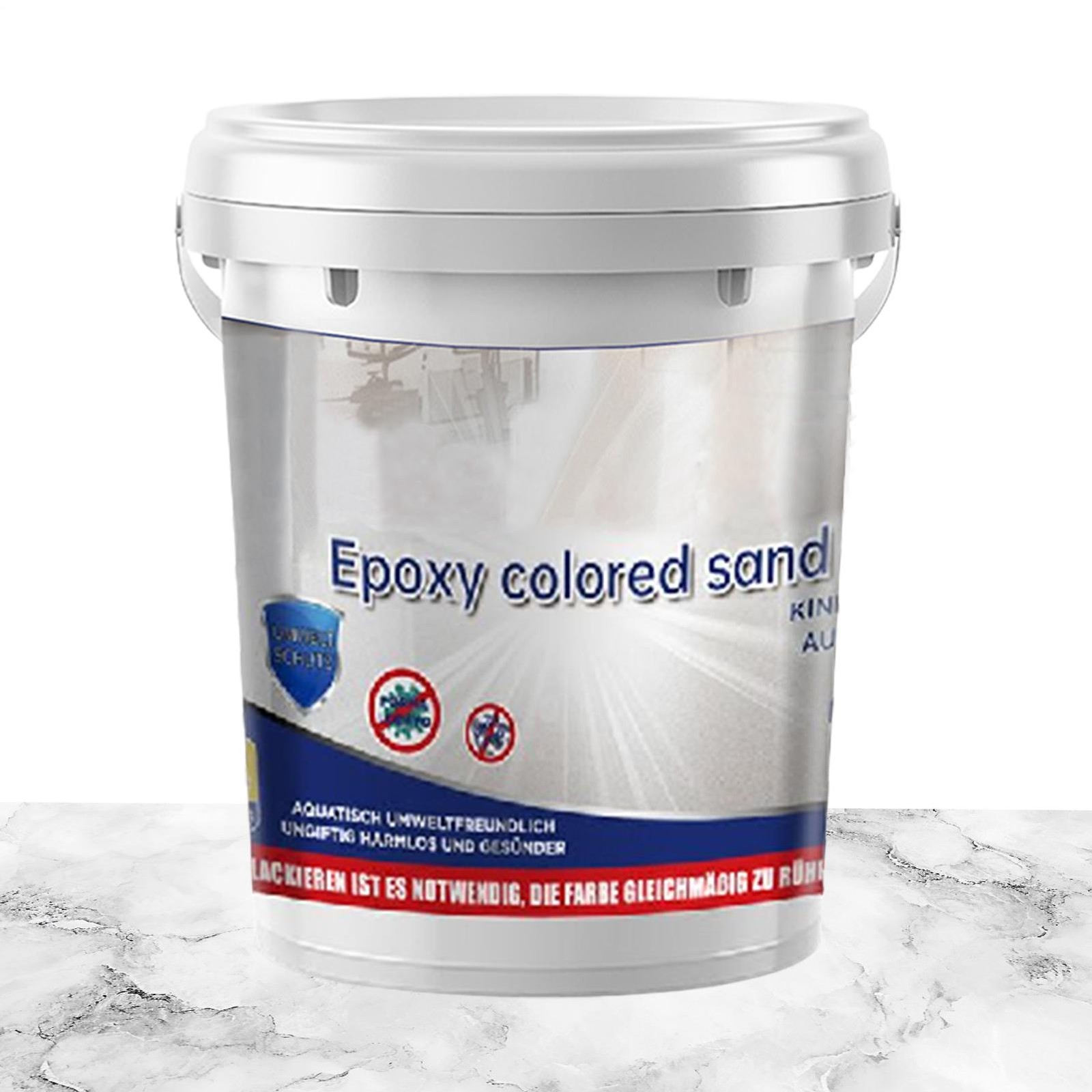 Marble Effect Epoxy Floor Coating High-Gloss Floor Paint Waterproof & Anti-slip