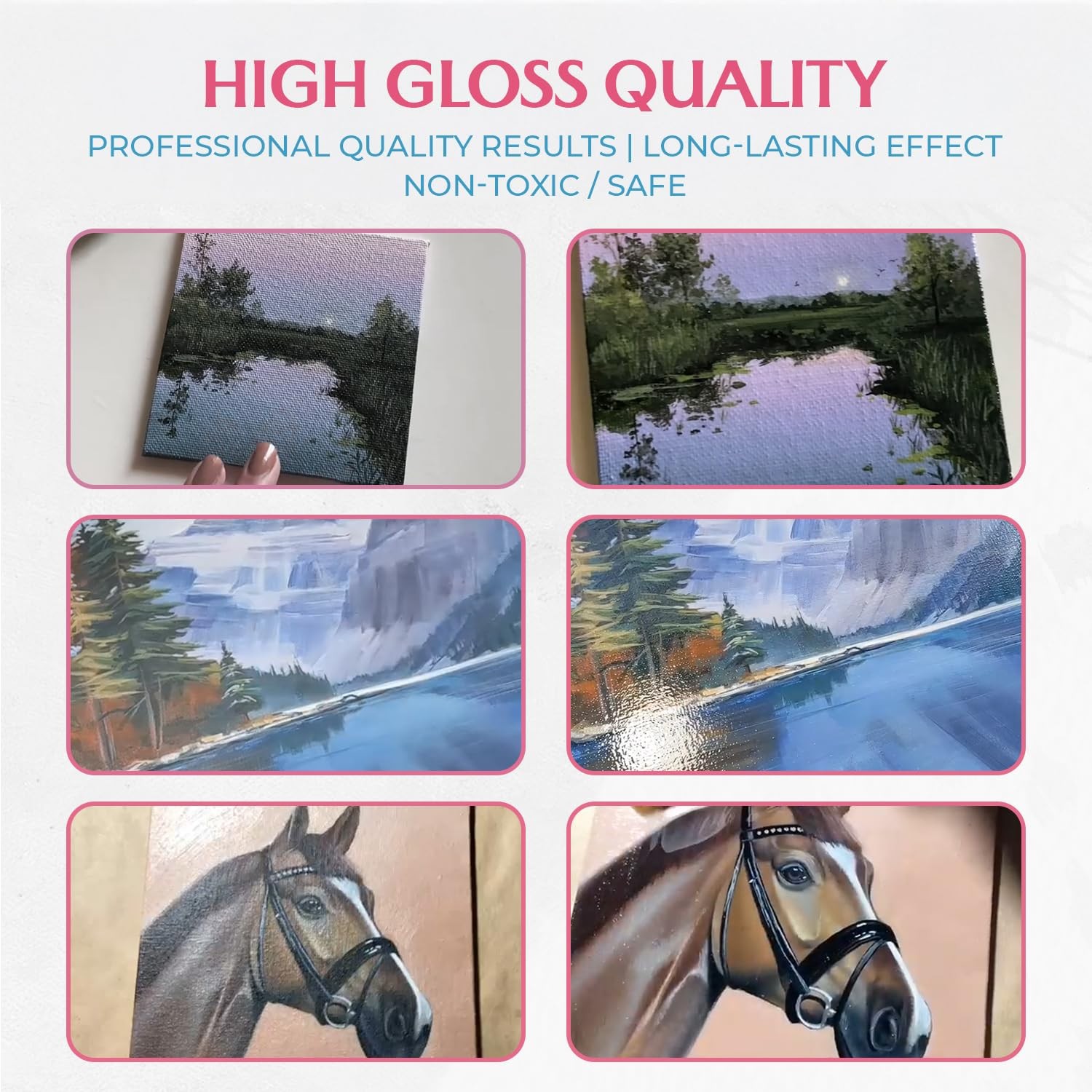 Clear Coat Acrylic High Gloss Varnish Finish 6.76 Fl Oz Non Yellowing Non Toxic