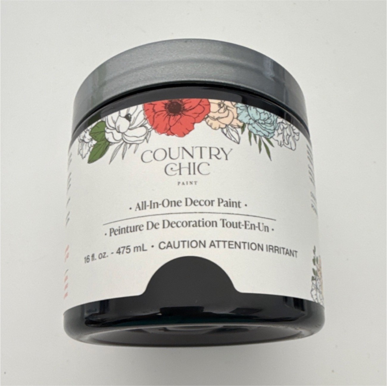 Country Chic All-In-One Decor Paint Liquorice Chalky 16 oz 475 mL