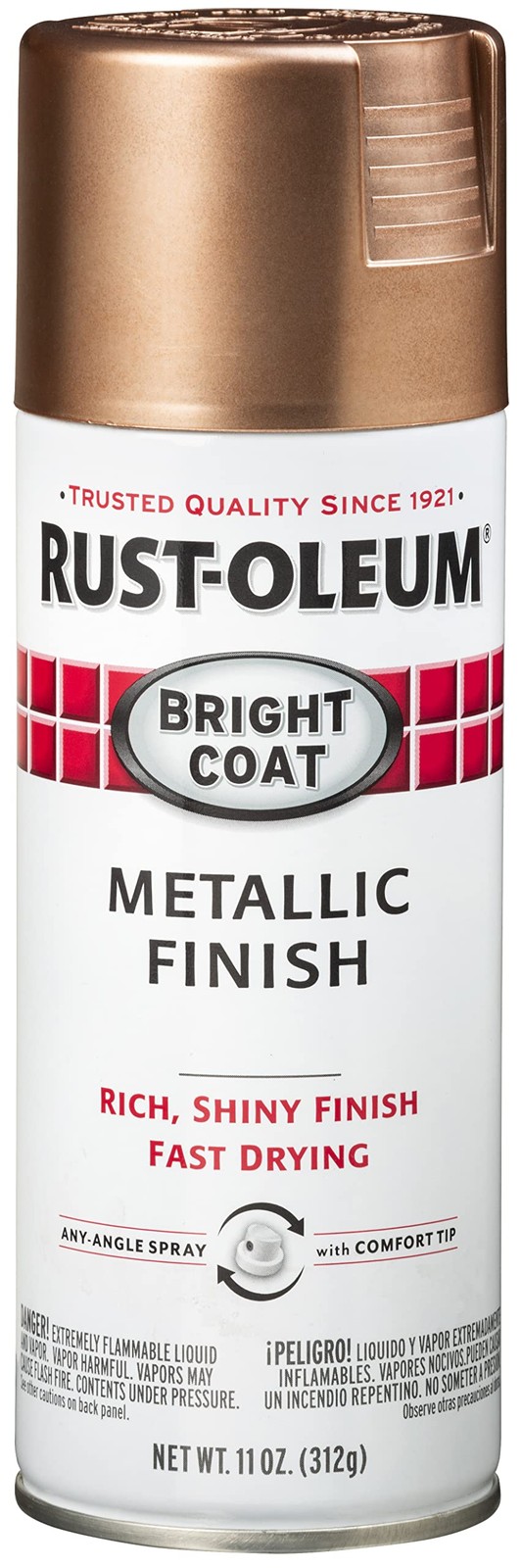 Stops Rust Bright Coat Metallic Spray Paint, Rose Gold