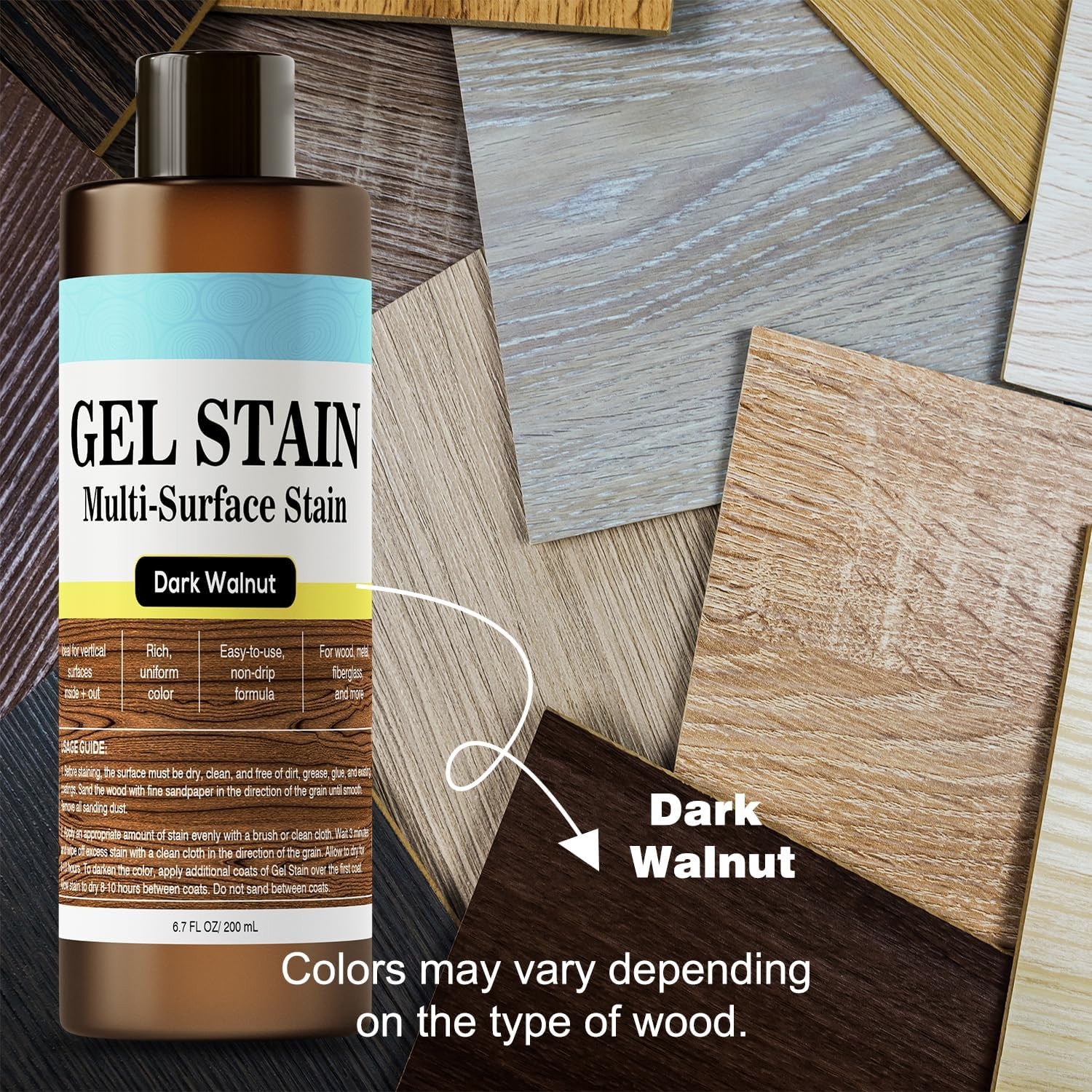Water-Based Gel Stain – 200Ml Gel Stains for Wood – Gel Wood Stain – Wood Stain
