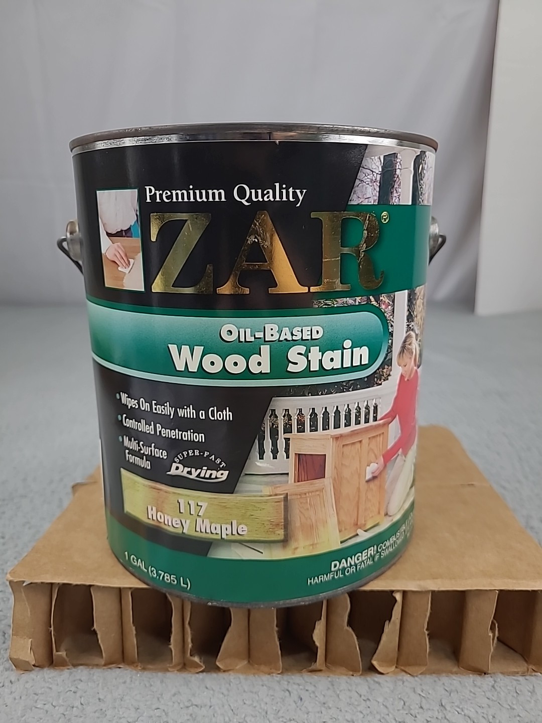 Zar 117 HONEY MAPLE 1 Gallon Oil Based Wood Stain New
