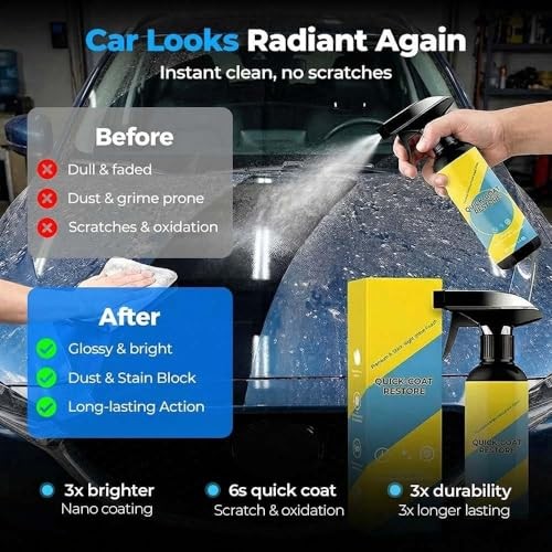 Nano Quick Coat Restore Coating Spray, 2026 Advanced Automobile Quick-Acting