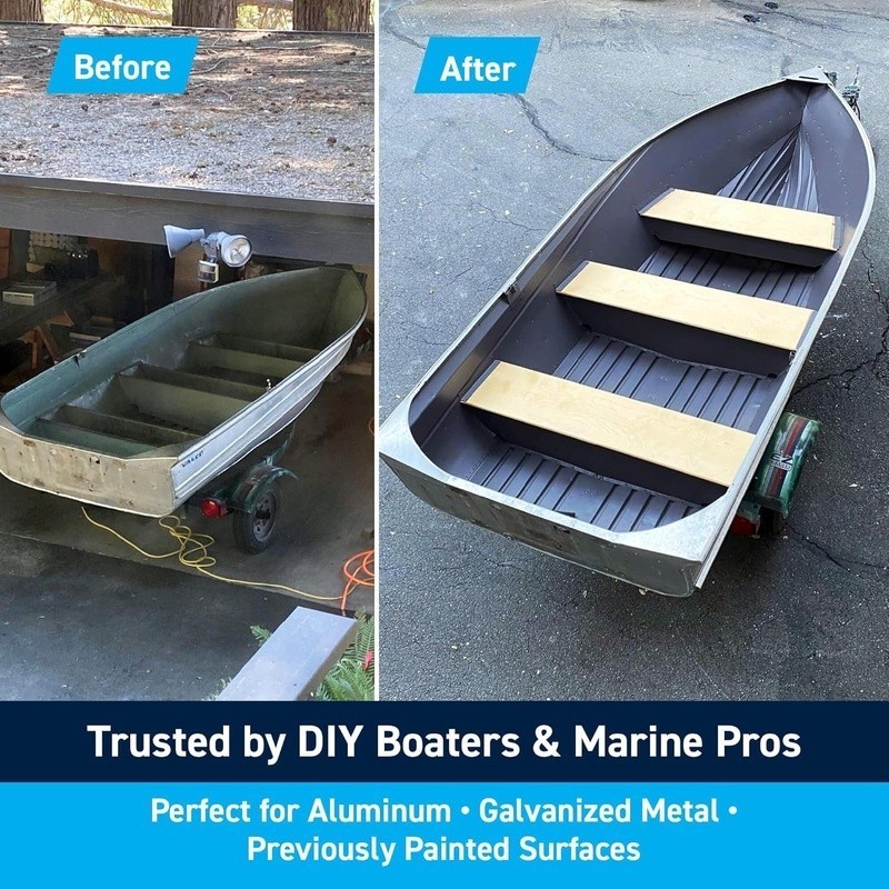Durable Marine Polyurethane Paint Aluminum Low Odor UV Resistant Easy Apply New