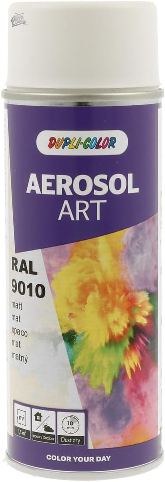 DUPLI-COLOR Aerosol Art Pure Matte White Acrylic Spray Paint RAL 9010 400ml